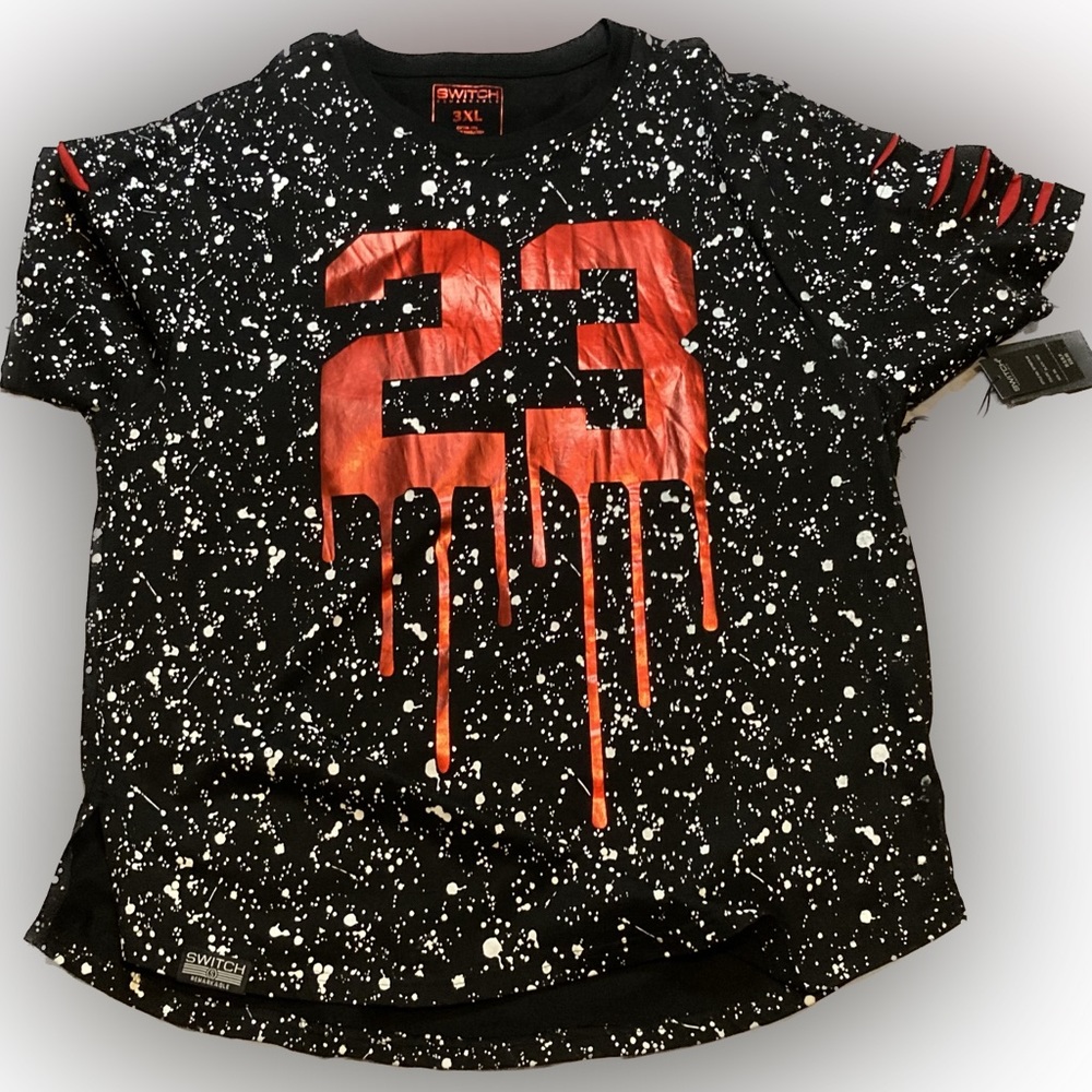 Men's NEW SWITCH T-Shirt, 3XL, #23 Black & Red